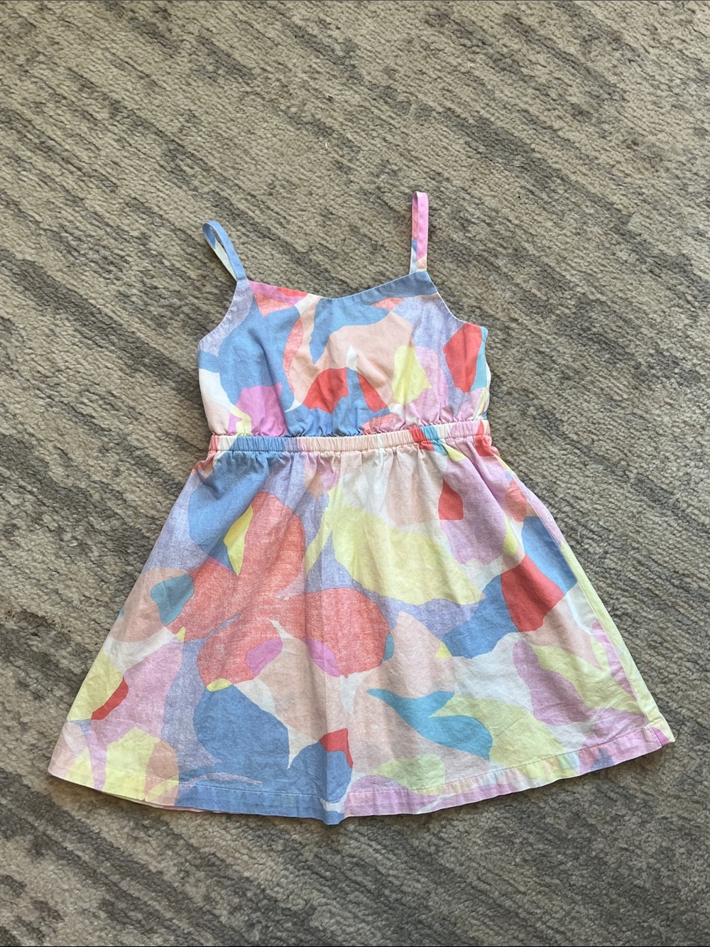 GAP Multicolor Abstract Print Spaghetti-Strap Dress